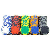 Z Striped Poker Chip 14g Red SOLD BY THE ROLL, zsv2-Red
